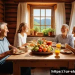 슬로베니아 여행 가성비 숙소 - **Prompt:** "A vibrant and welcoming scene inside a traditional Slovenian guesthouse or farm stay. A...